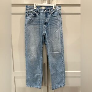 Madewell Women's Low Slung Light Blue Straight Leg Jeans